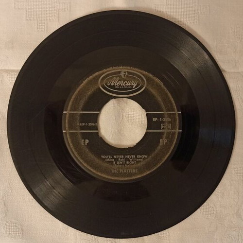 The Platters Mercury EP used, 45 RPM vinyl record, Made in Sweden