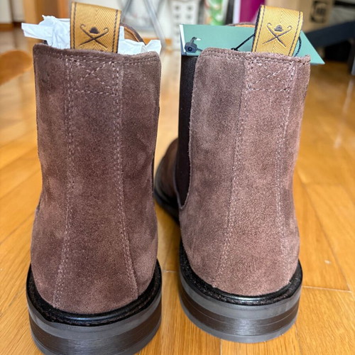 Hackett suede Chelsea boots size 41 new dark brown