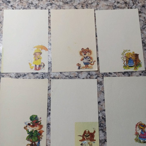 Note papers new, pack of 6 small