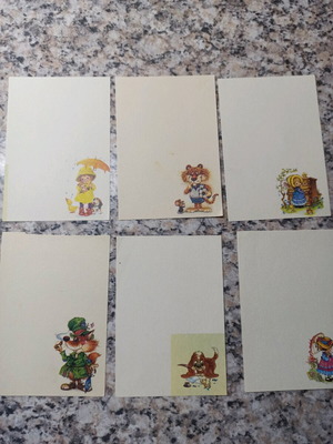 Note papers new, pack of 6 small