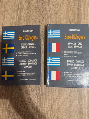 Euro Dialogues Mandeson dictionary new, Greek-Swedish and Greek-French dialogues