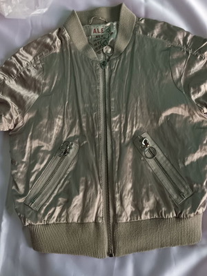 A.L.E. γυναικείο bomber jacket με κοντά μανίκια σε χρυσό, μέγεθος S