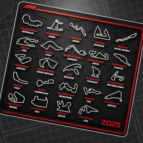 Formula 1 decorative calendar 2025 made to order