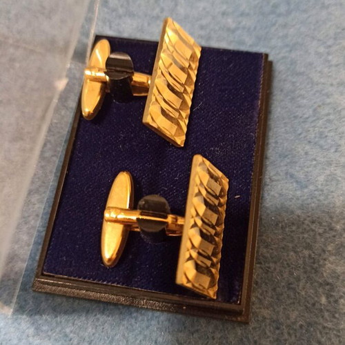 Rowi gold-plated cufflinks new, unused for shirt