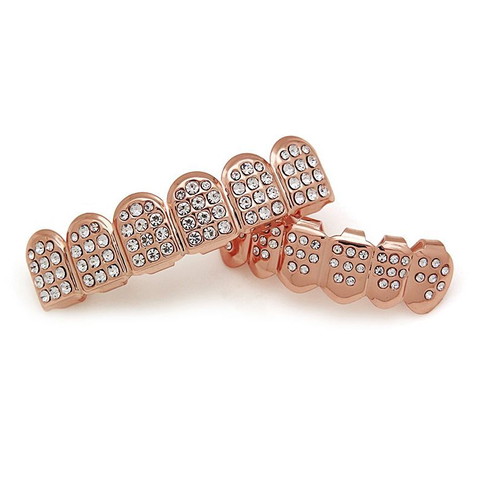 Grillz Rose Bling Bling new hip-hop set