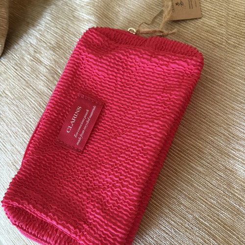 Clarins pouch new, pink