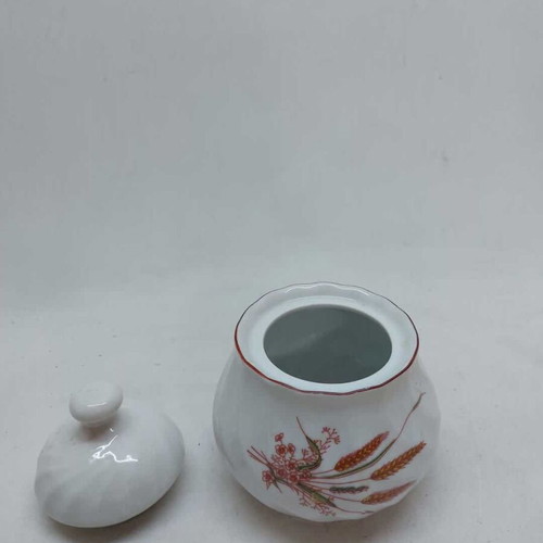 Porcelain sugar bowl used made in Bulgaria 14x11cm