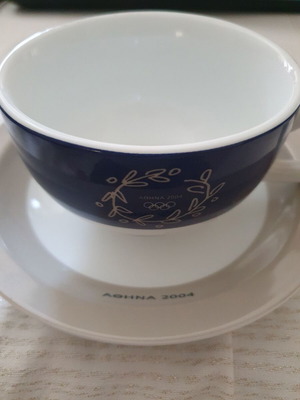 Collectible Italian coffee cup with saucer Olympic Games 2004 new