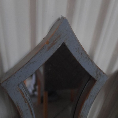Set of 3 hanging mirrors gray with gold details like new