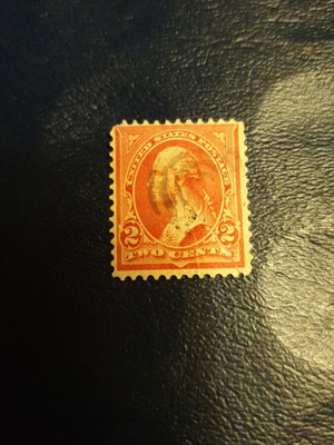 1894 2c Scott 248 Πορτοκαλί Ουάσινγκτον Γραμματόσημο Τύπος 1 Περιφ 12 Μεταχειρισμένο
