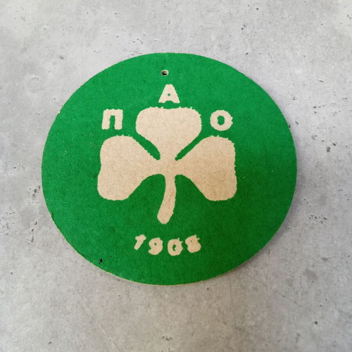 Collectible advertising coaster used for drinks Panathinaikos 1980s