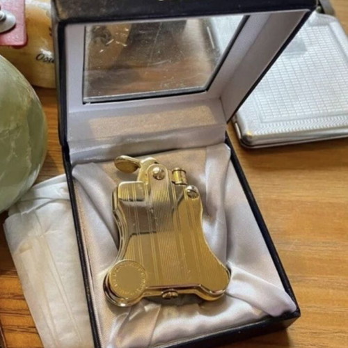 Ronson Banjo petrol lighter with original case