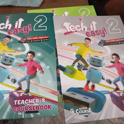 Tech it easy 2 Teacher's new English books set of 4 with CD and portfolio