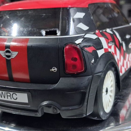 Nikko Mini Cooper remote control car used, missing one mirror