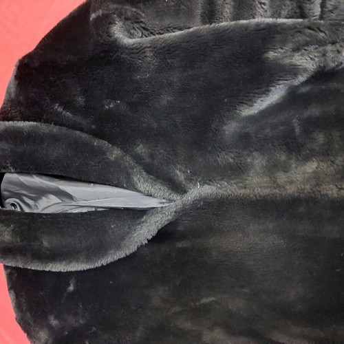 Synthetic fur like new, black color, 3XL, 90cm length, tuxedo collar