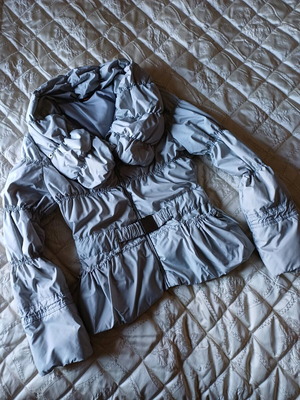 DKNY fitted jacket with down, like new, gray, size L