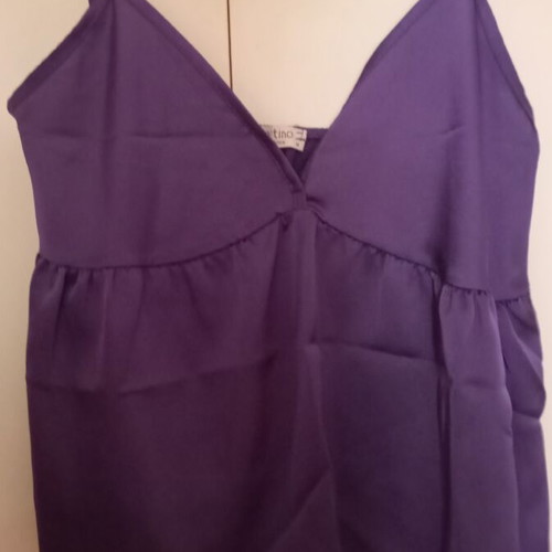 Lingerie satin top Celestino like new, purple, size M