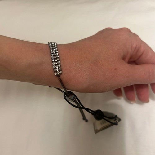 Massimo Dutti tennis bracelet brand new with rhinestones and sliding logo