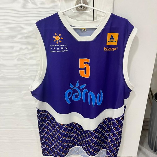 BC Parnu Basketball Estonia Jersey #5 Size XLarge used