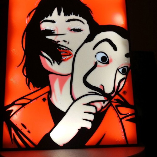 Light Box LED La Casa de Papel new decorative with LED strip