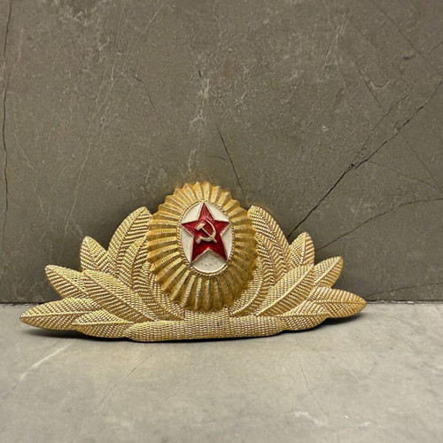 Soviet Naval Cap Badge used, USSR Red Star Sailor Hat Emblem