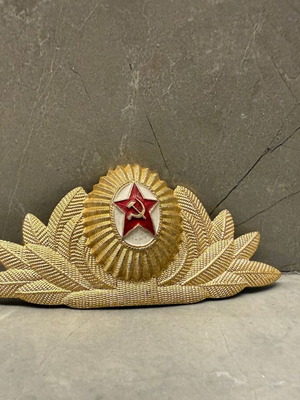 Soviet Naval Cap Badge used, USSR Red Star Sailor Hat Emblem