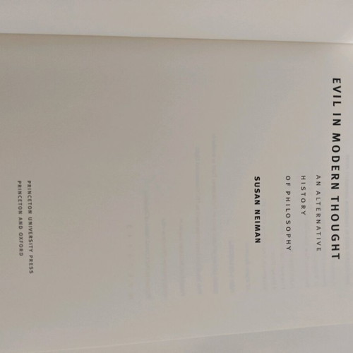 Evil in Modern Thought by Susan Neiman used, philosophy book