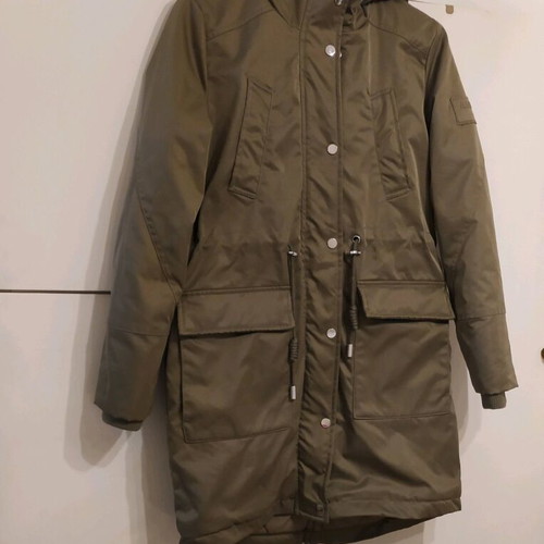Hooded jacket size 34 like new, khaki
