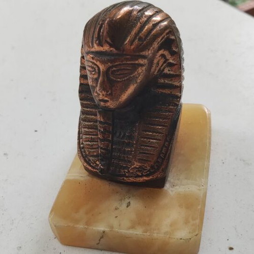 Decorative Sphinx on Marble Base like new