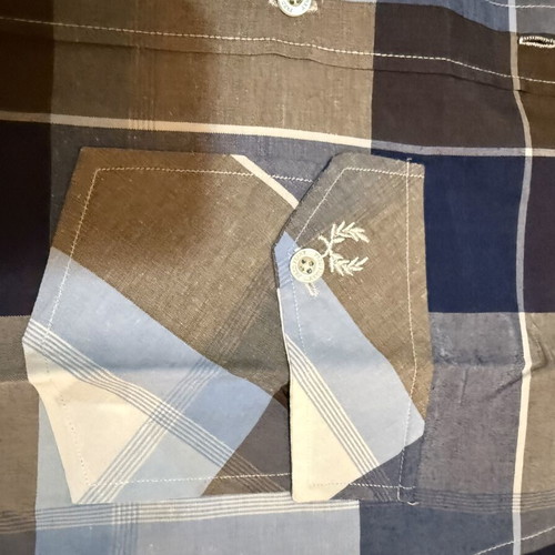 Fred Perry Women's Summer Shirt like new, blue and brown, size S