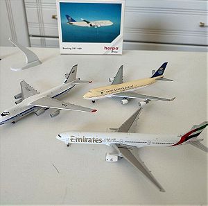 Αεροπλάνα μινιατούρες 1/500 Starjet Boeing 777 Emirates,Herpa Boeing 747 Saudia,Antonov 124 Aeroflot