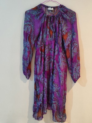 Mama Mari dress size L like new, purple print, summer style