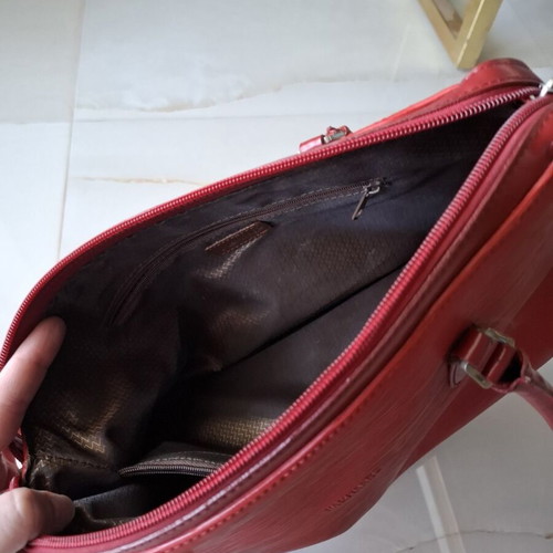 Bartuggi red vintage shoulder bag used with silver feet
