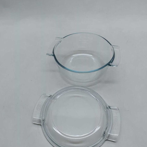 Pyrex glass dish with Corning France lid used 9.5x22x17.5cm