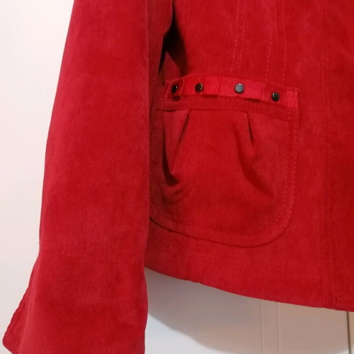 Kirsten blazer red fine corduroy size L like new
