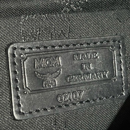 MCM Classic Leather Mini Rucksack used, black, center back strap