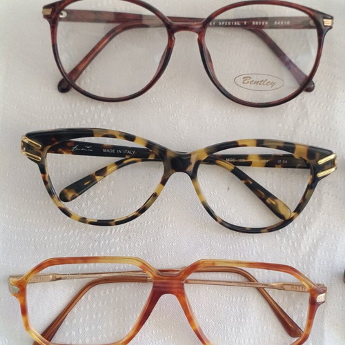 Authentic Used Eyeglass Frames Lot of 9 Colorful Vintage 1980s-1990s