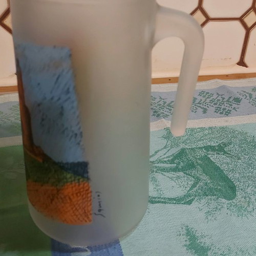 Large collectible pitcher with Samios signature like new