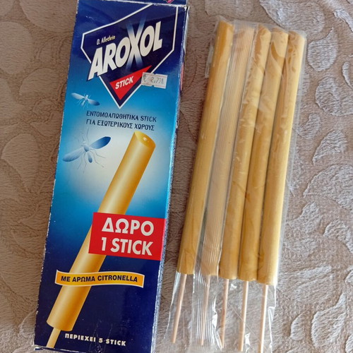 Aroxol insect repellent sticks pack of 5 with citronella scent new