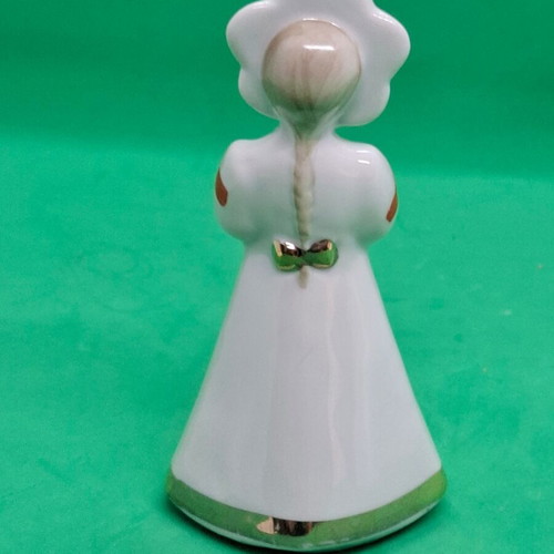 Soviet USSR porcelain figurine girl with dove Dulevo factory