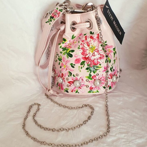 Steve Madden bag new, hand-painted, pink