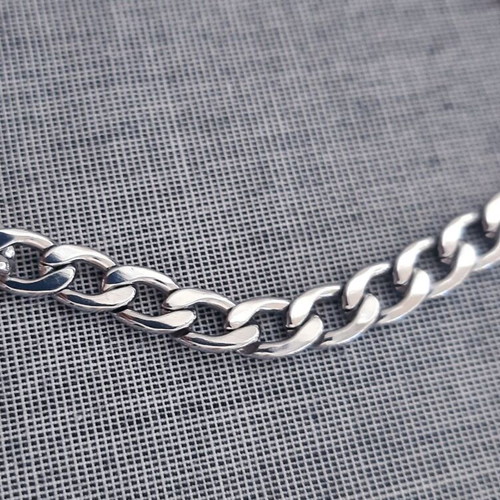 Chain bracelet unisex stainless steel silver color new