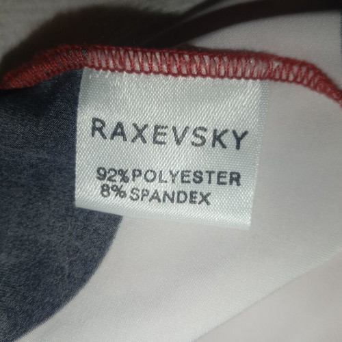 Raxevsky blouse XL like new, white and red
