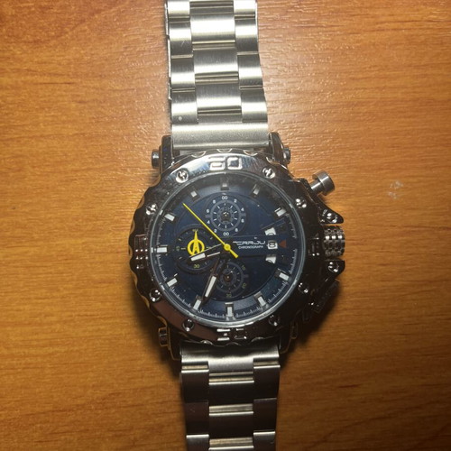 CRRJU wristwatch new, silver, men's