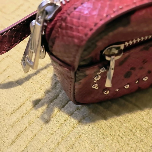 Zara belt bag like new, snake effect with studs and zipper