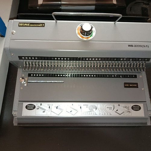 WireMac 3:1 Binding Machine used with consumables