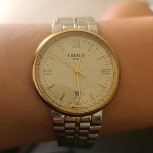 Tissot women's wristwatch collectible used, silver
