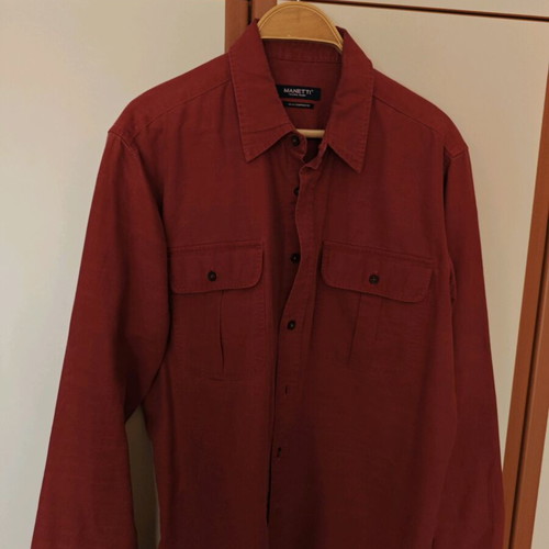 Manetti Men's Long-Sleeve Shirt Like New, Red, Size M