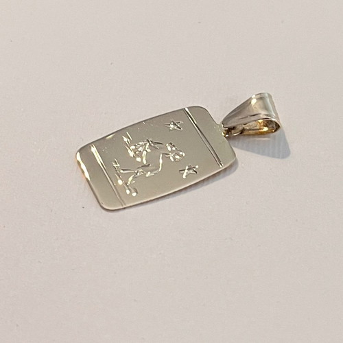 Zodiac Aries gold k14 pendant used