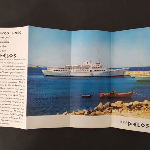 Nomikos Lines Delos cruise ship brochure 1964